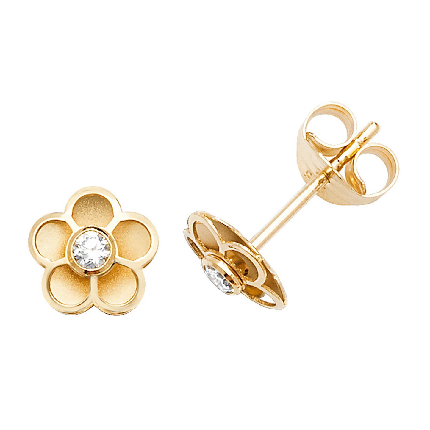 9ct Flower CZ