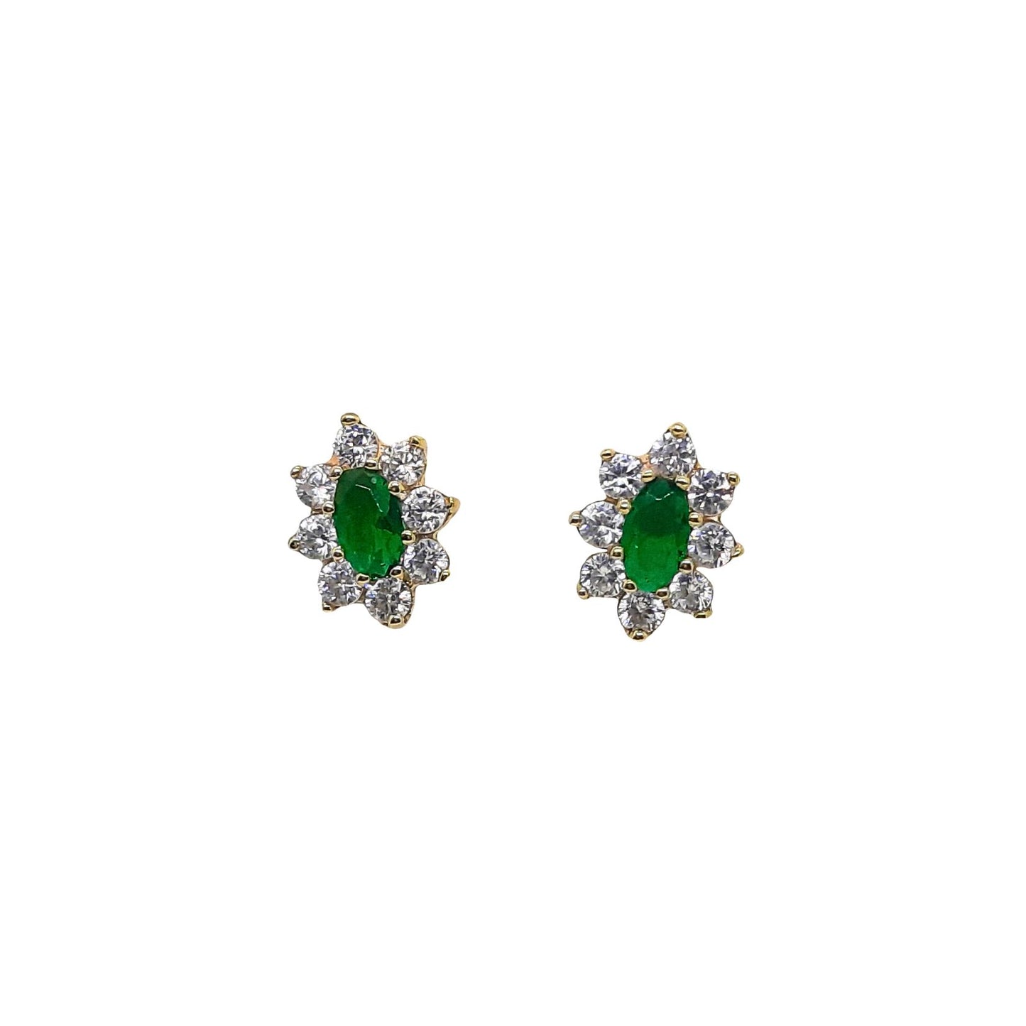 9ct Oval Cluster Green
