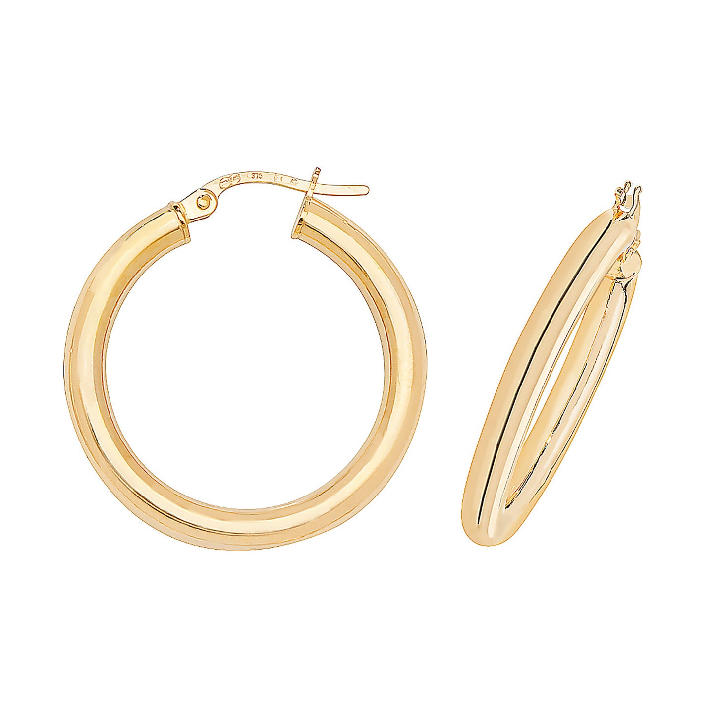 9ct 20mm Tube Hoop