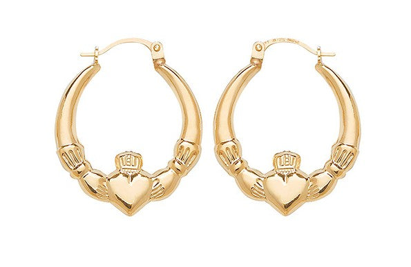 9ct Claddagh Creole