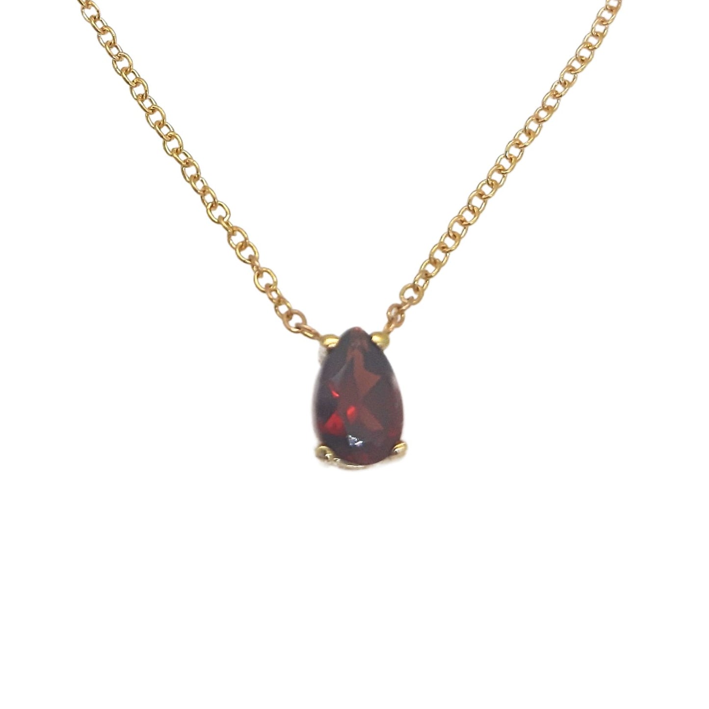 9ct Pear Garnet necklace
