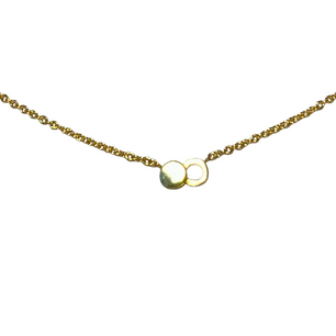 9ct Tiny Circle and Disc Necklace
