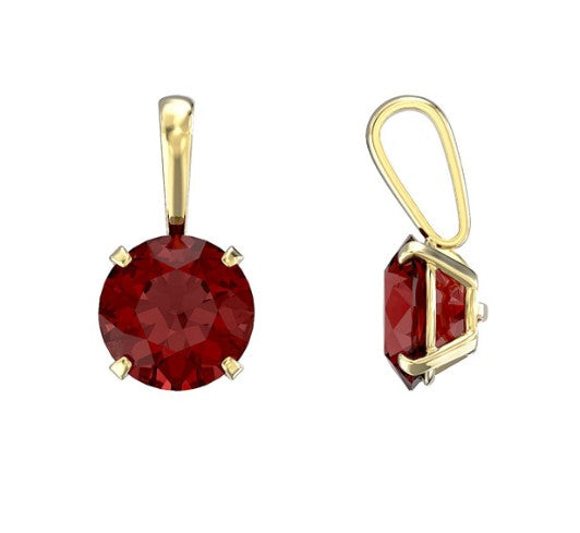 9ct 4mm Ruby CZ