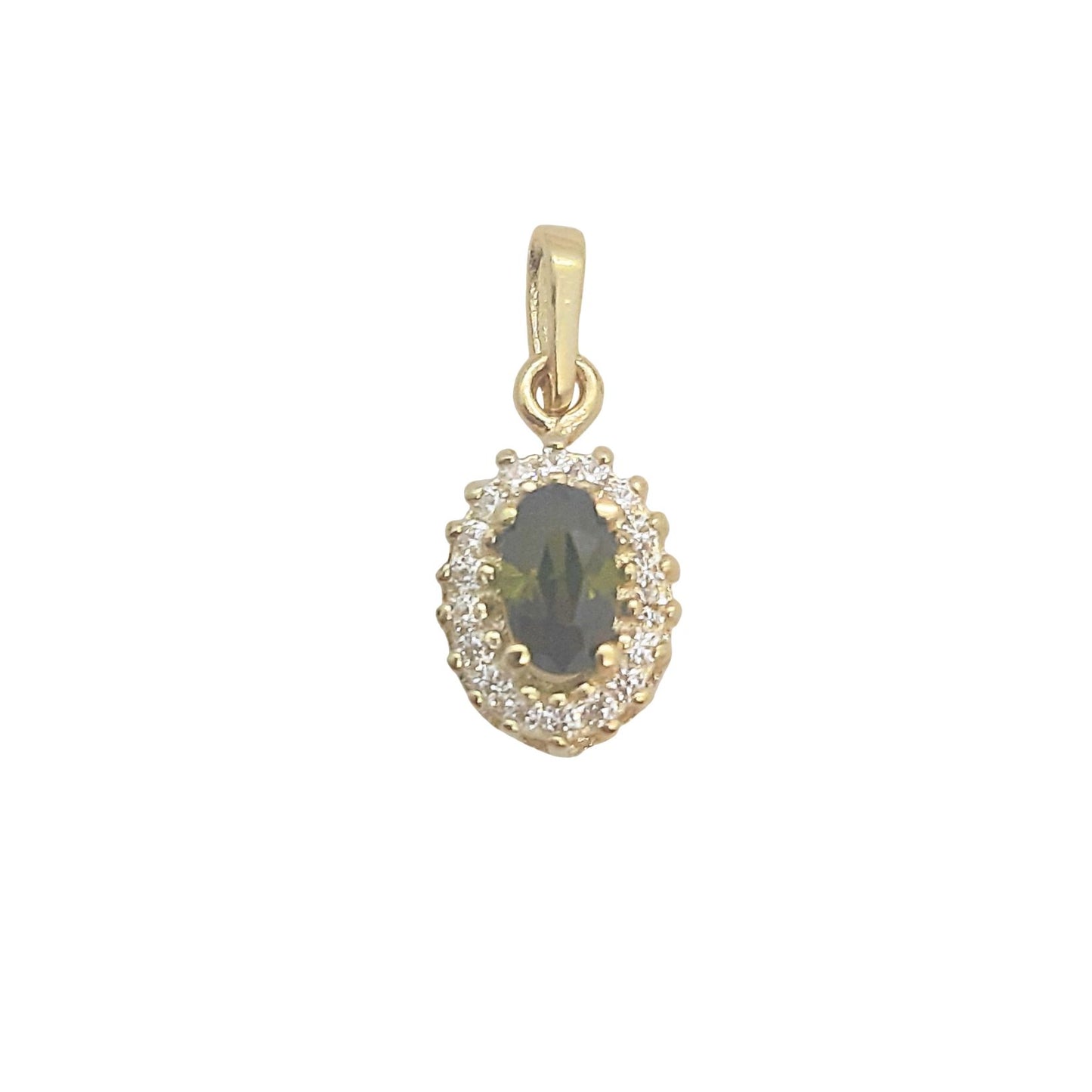 9ct 8mm Oval Cluster Peri