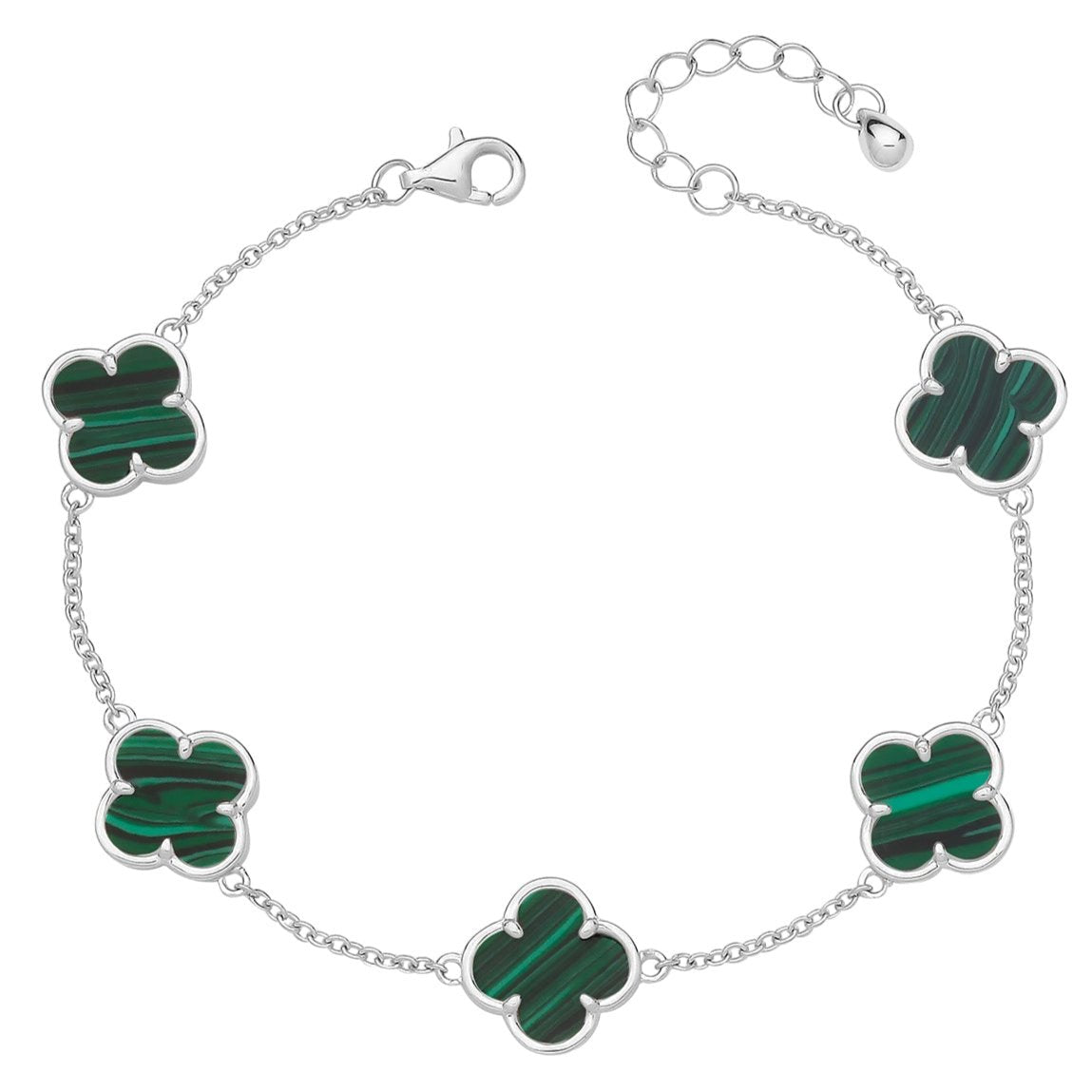 Clover Malachite Bracelet