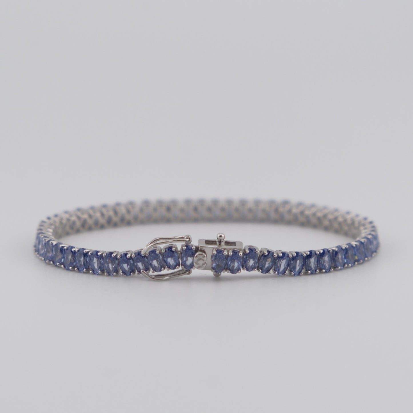 Oval Tanz CZ Tennis Bracelet
