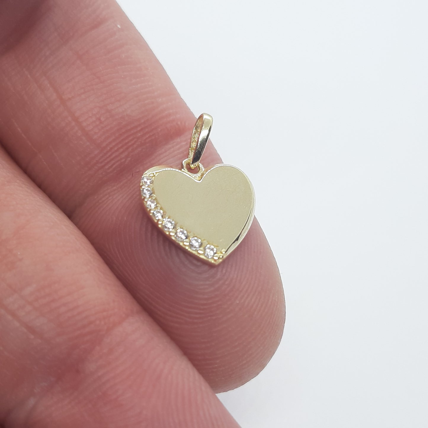 9ct Small Heart CZ