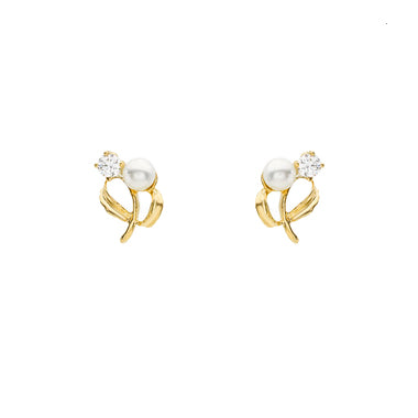 9ct Pearl Leaf Cz