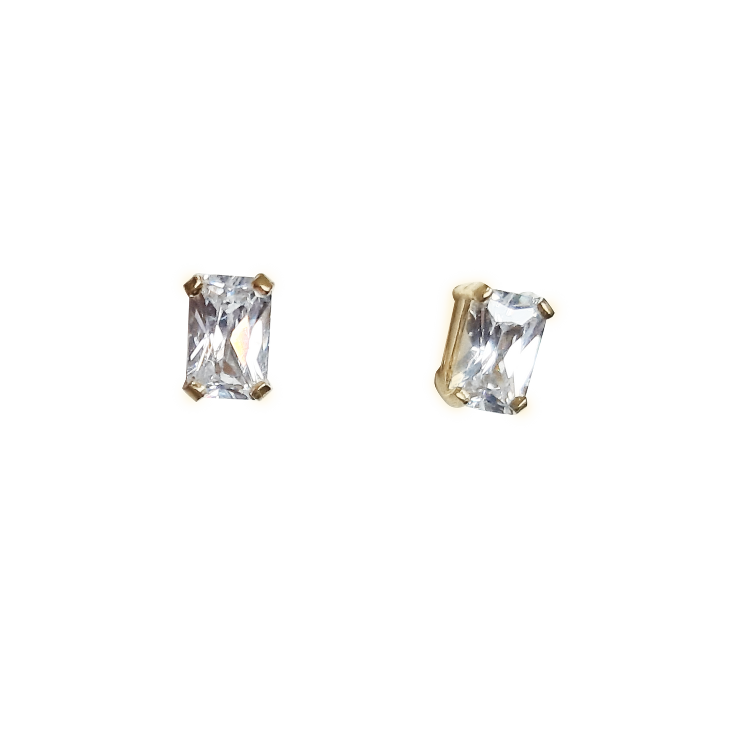9ct Rect CZ 6x4mm