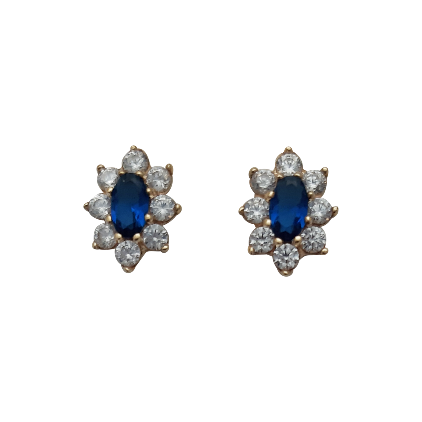 9ct Oval Cluster Blue