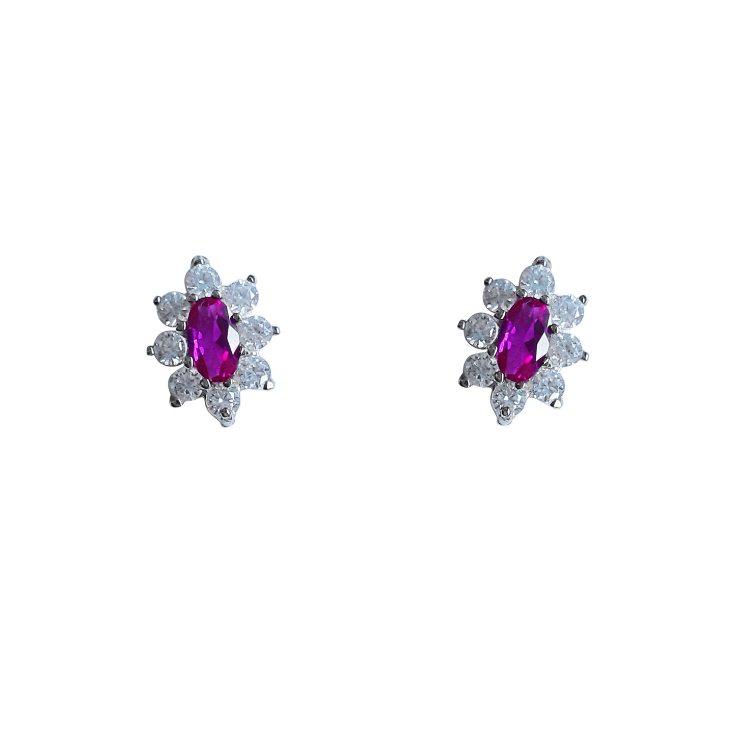 9ct Cluster Oval Red
