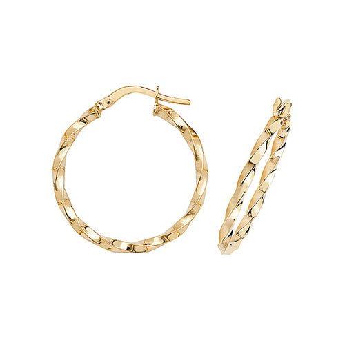 9ct 20mm Twist Hoop