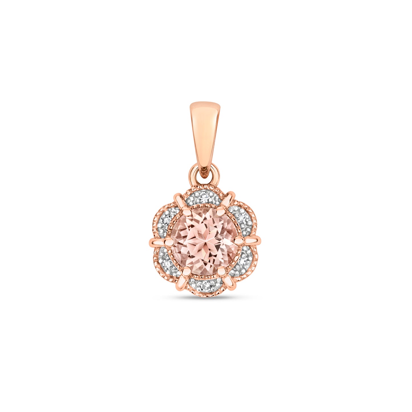 9ct RG Dia/Morganite