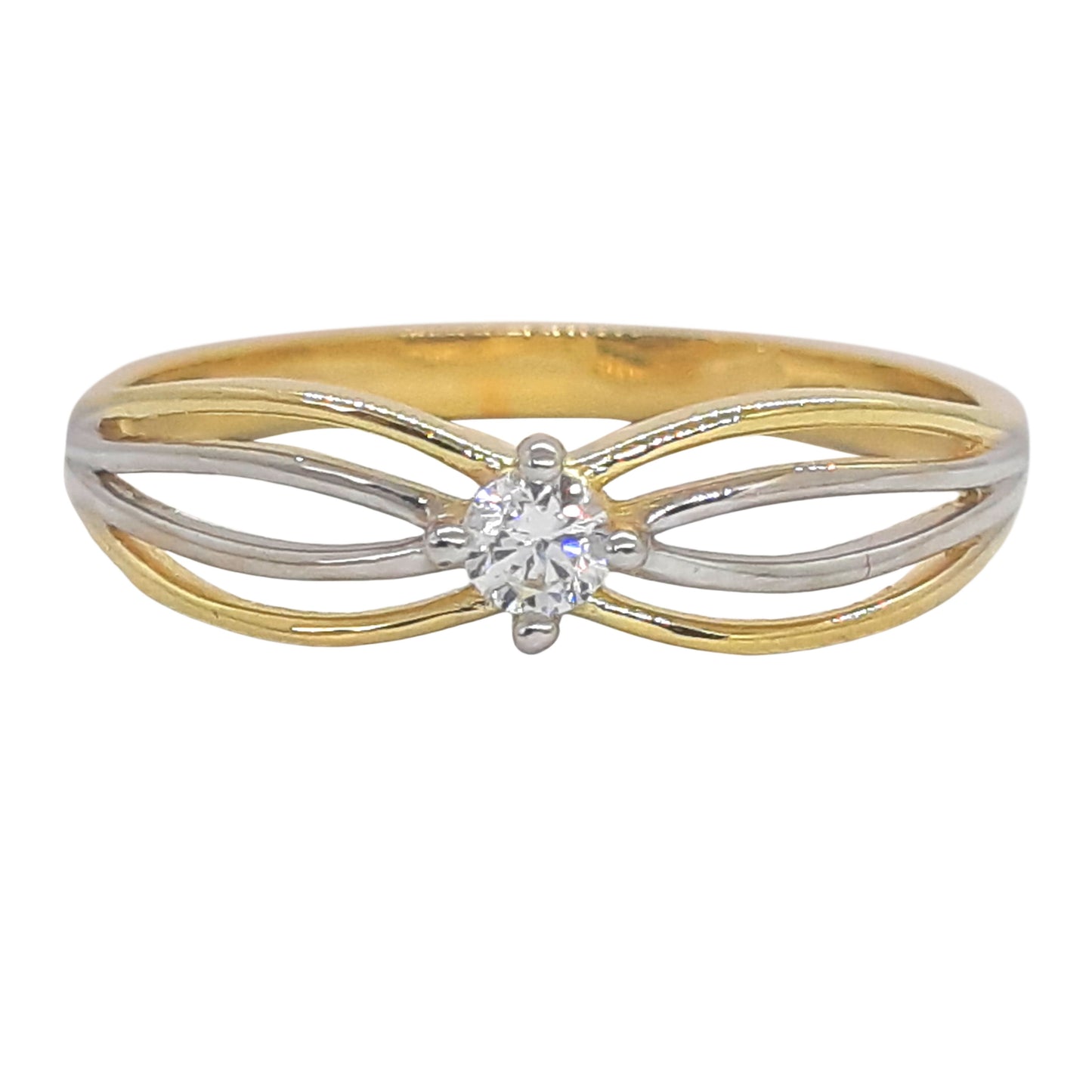 9ct 2 Tone Open