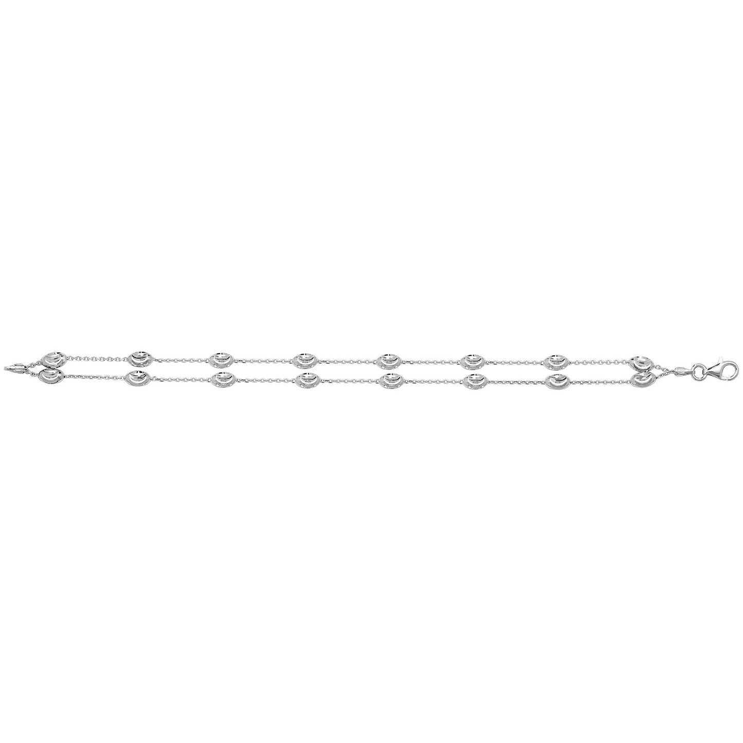 2 Row D/C Beads Bracelet