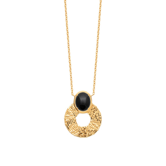 Necklace AGATE NOIRE - 87332245