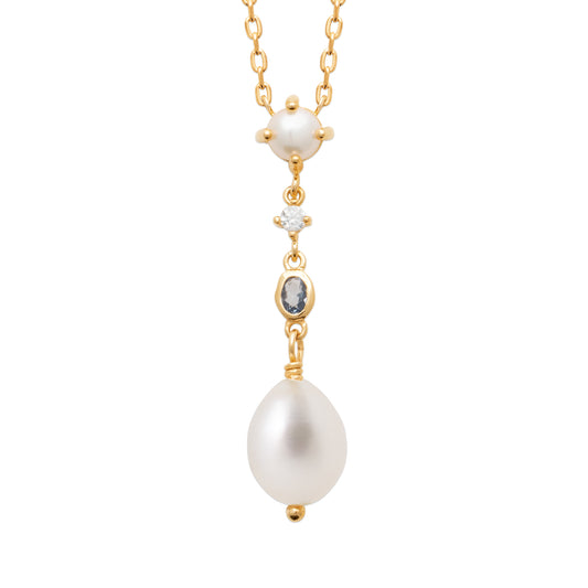 NECKLACE  CULTURED PEARLS CZ - 87396745