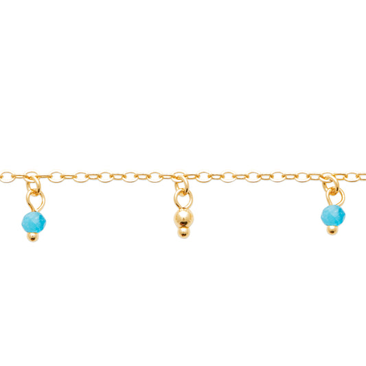 CHAIN ANKLET  APATITE - 87412425