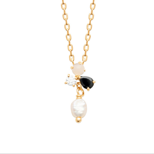 NECKLACE  CULTURED PEARLS CZ - 87421045