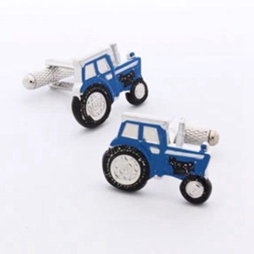 Tractor Cufflinks Blue