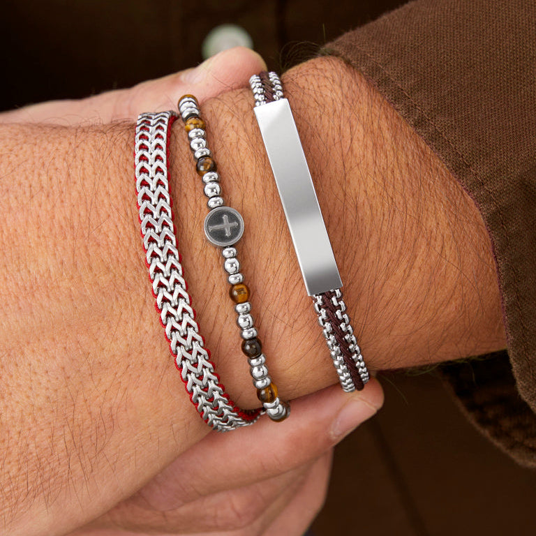 Cross TigerEye Bead