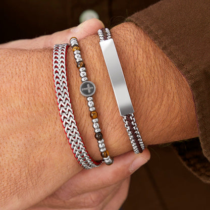 Cross TigerEye Bead