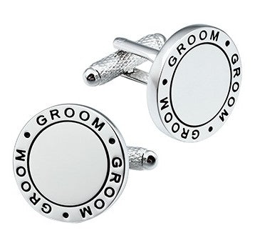 Round Cufflinks -Groom