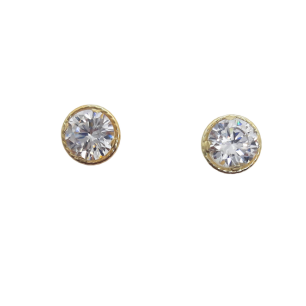 9ct Round CZ in twist