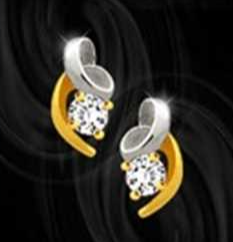 9ct 2 Tone twist CZ