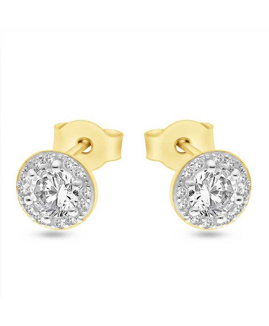 9ct 7mm Round CZ Cluster