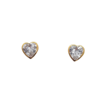 9ct 6mm Heart Rubover