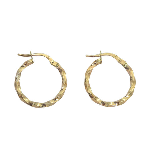 9ct 15mm Twist Hoop