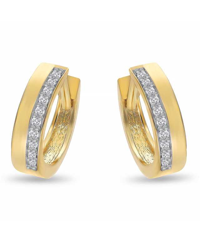 9ct 12mm CZ Hoops