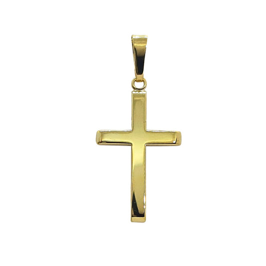9ct 22mm Cross Plain