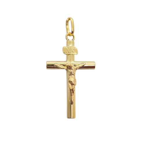 9ct 21mm Crucifix INRI
