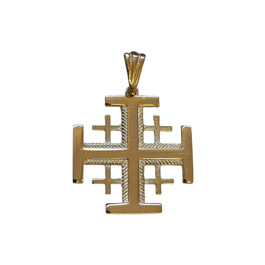 9ct 21mm  Jerusalem Cross
