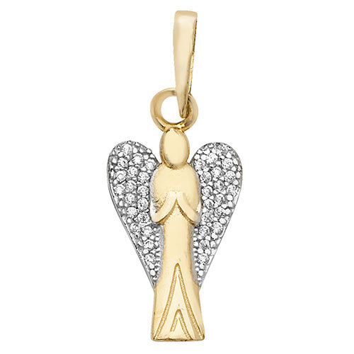 9ct CZ Guardian Angel