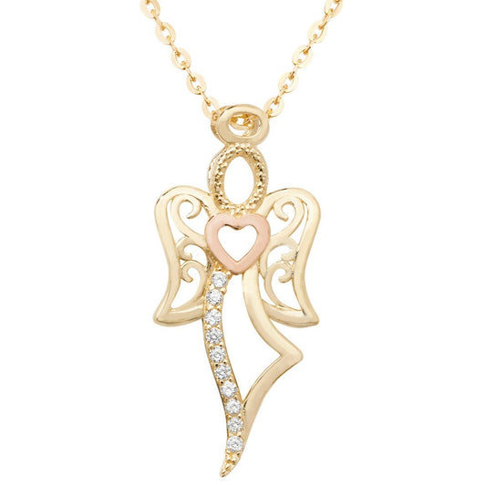9ct CZ Open Angel 18"