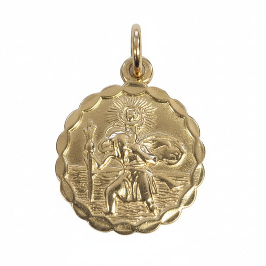 9ct 14mm St Chris Travel