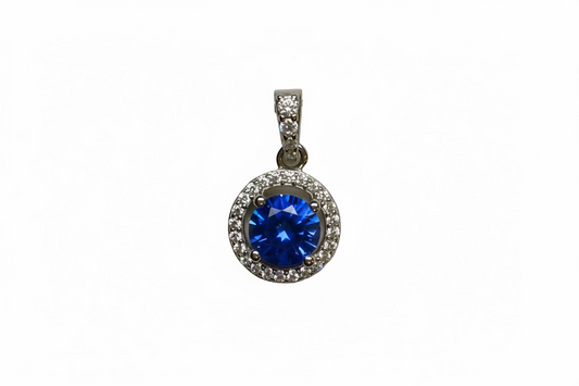 10mm Halo Pendant Blue