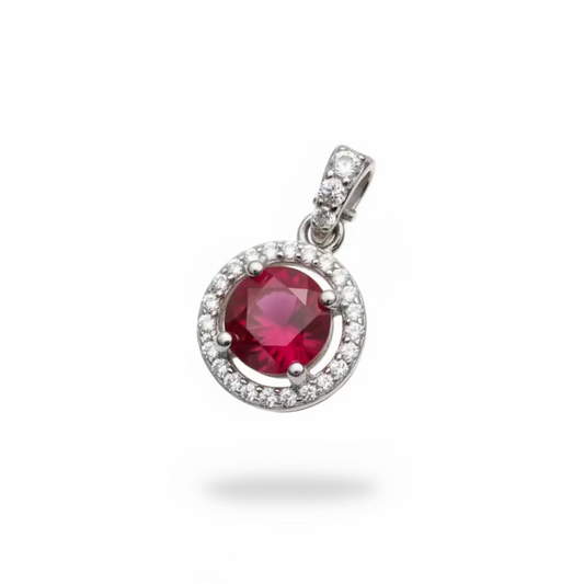 10mm Halo Pendant Red