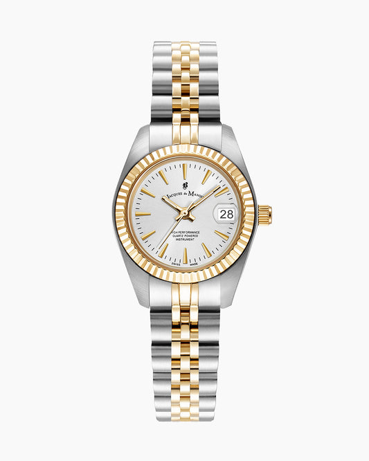 Inspiration Classic 26mm •  Three-hands Date Two-tone Silver dial • Stainless steel Swiss watch • JWL02101
