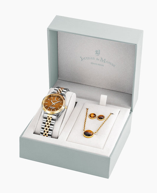 Inspiration Elements 31mm • Two-tone Brown dial watch