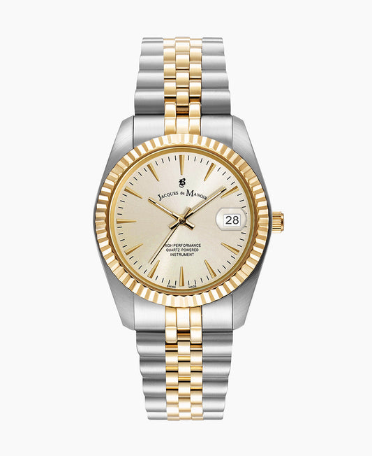 Inspiration Classic 36mm •  Three-hands Date Two-tone Gold dial • Stainless steel Swiss watch • JWG02202