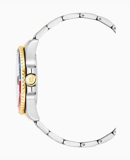 Pro Scuba Three-hands Date Two-tone Silver dial • Stainless steel Swiss watch