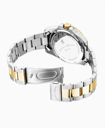 PRO SCUBA 43 Three-hands Date Two-tone Silver dial • Stainless steel Swiss watch
