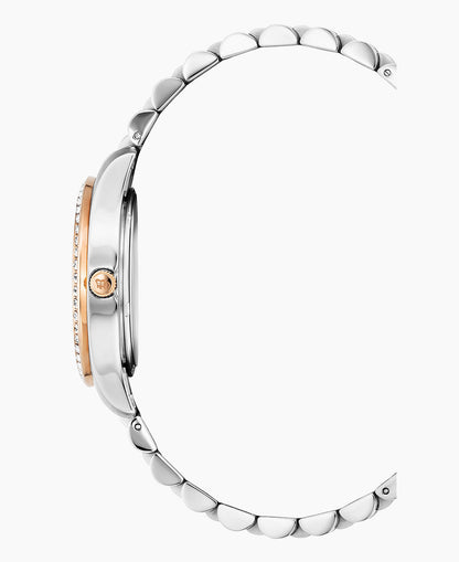 Inspiration Glamour 34mm •  Three-hands Date Two-tone Rosegold dial • Stainless steel Swiss watch