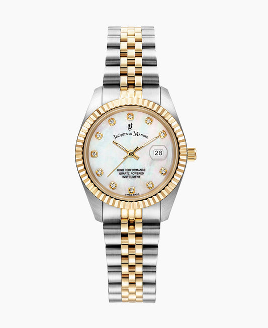 Inspiration Elegance 31mm •  Three-hands Two-tone White dial • Stainless steel Swiss watch • JWL01204