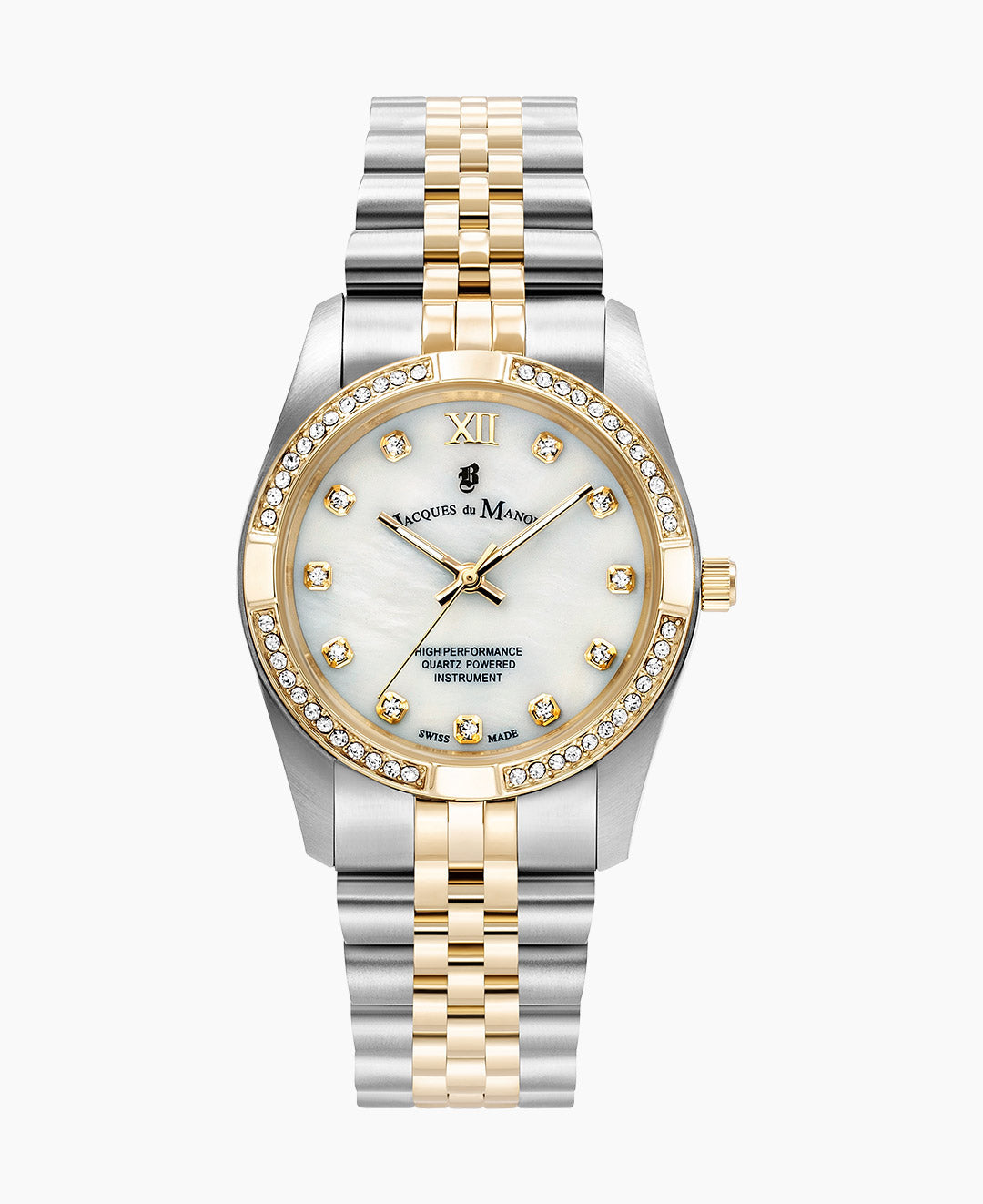 Inspiration Elegance Prestige 34mm •  Three-hands Two-tone White dial • Stainless steel Swiss watch
