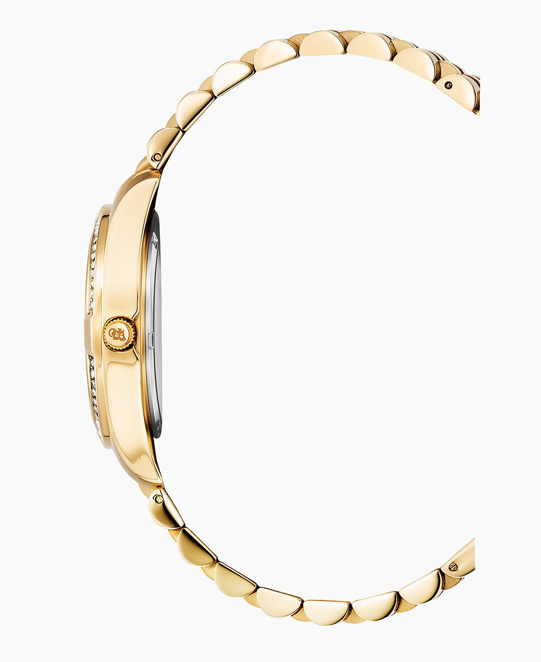 Inspiration Elegance Prestige 34mm •  Three-hands Gold-tone Gold dial • Stainless steel Swiss watch